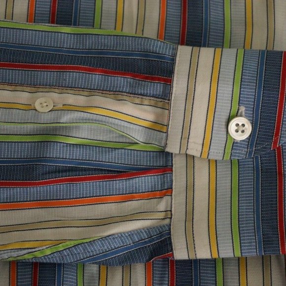 Canali Brown Label Multicolor Repp Striped shirt - Picture 3 of 6